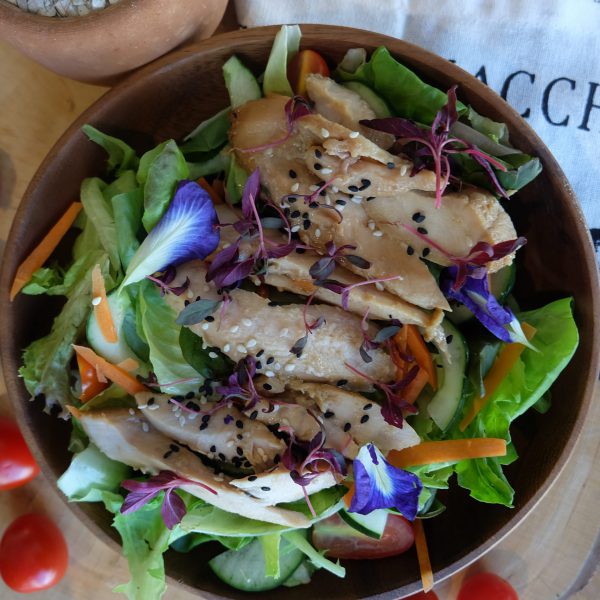 Roasted Free-Range Chicken Salad with Teriyaki Dressing Roasted Free-Range Chicken Salad with Teriyaki Dressing